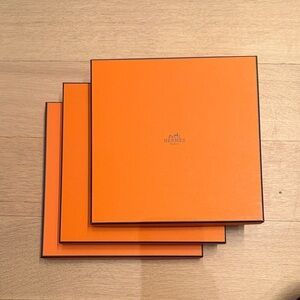 Hermes Orange scarf box 11x11